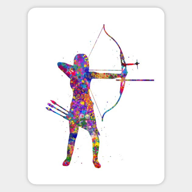 Archer girl Sticker by Yahya Art